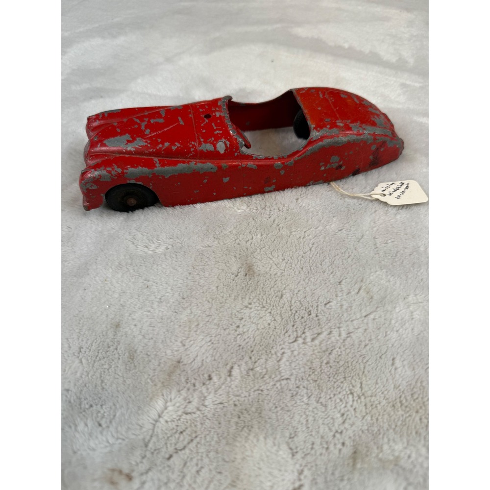 Vintage Hubley Kiddie Toy 455 Jaguar Roadster‎ Red Diecast Car 1950s USA